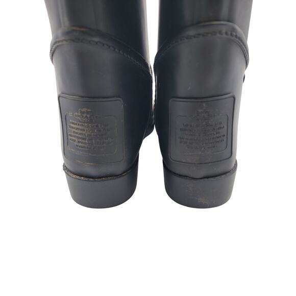 Coach Black Rubber Tristee Rain Boots - Picture 4 of 13
